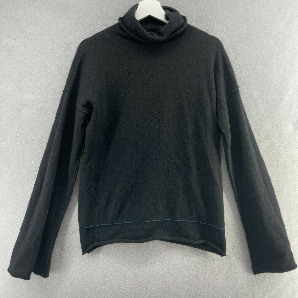 DEAR 100% Cashmere Turtle Neck Sweater Womens Medium Artsy Lagenlook Art To Wear